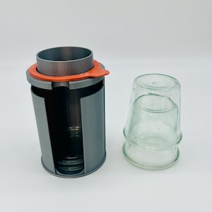 Weck 80 Canning Jar Lid, Ring & Clip Organizer - For Medium Weck 80 sized Pickling Jars - Space Saving Kitchen Organization