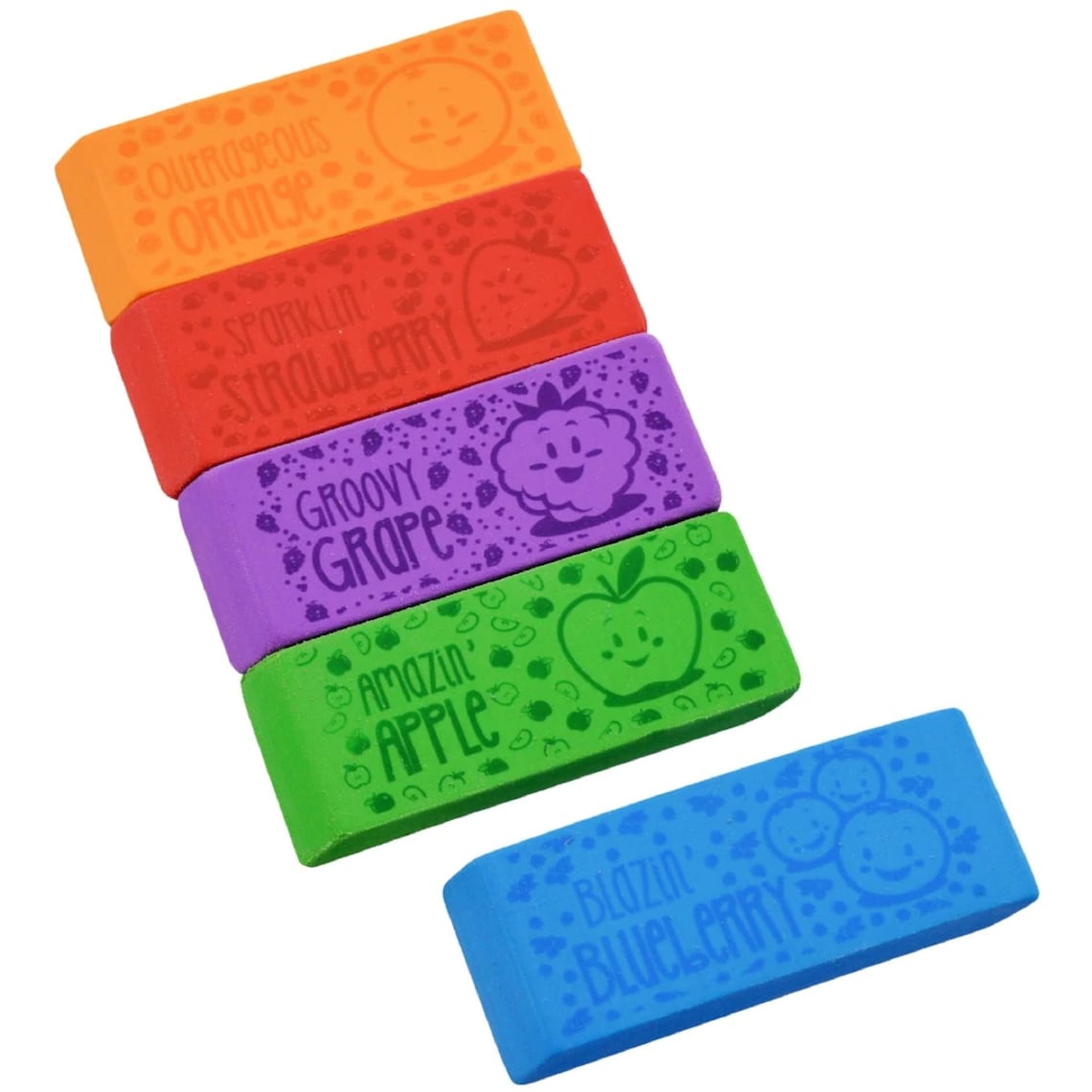 Scented Erasers 5ct. Pack Sparkling Strawberry Outrageous Etsy