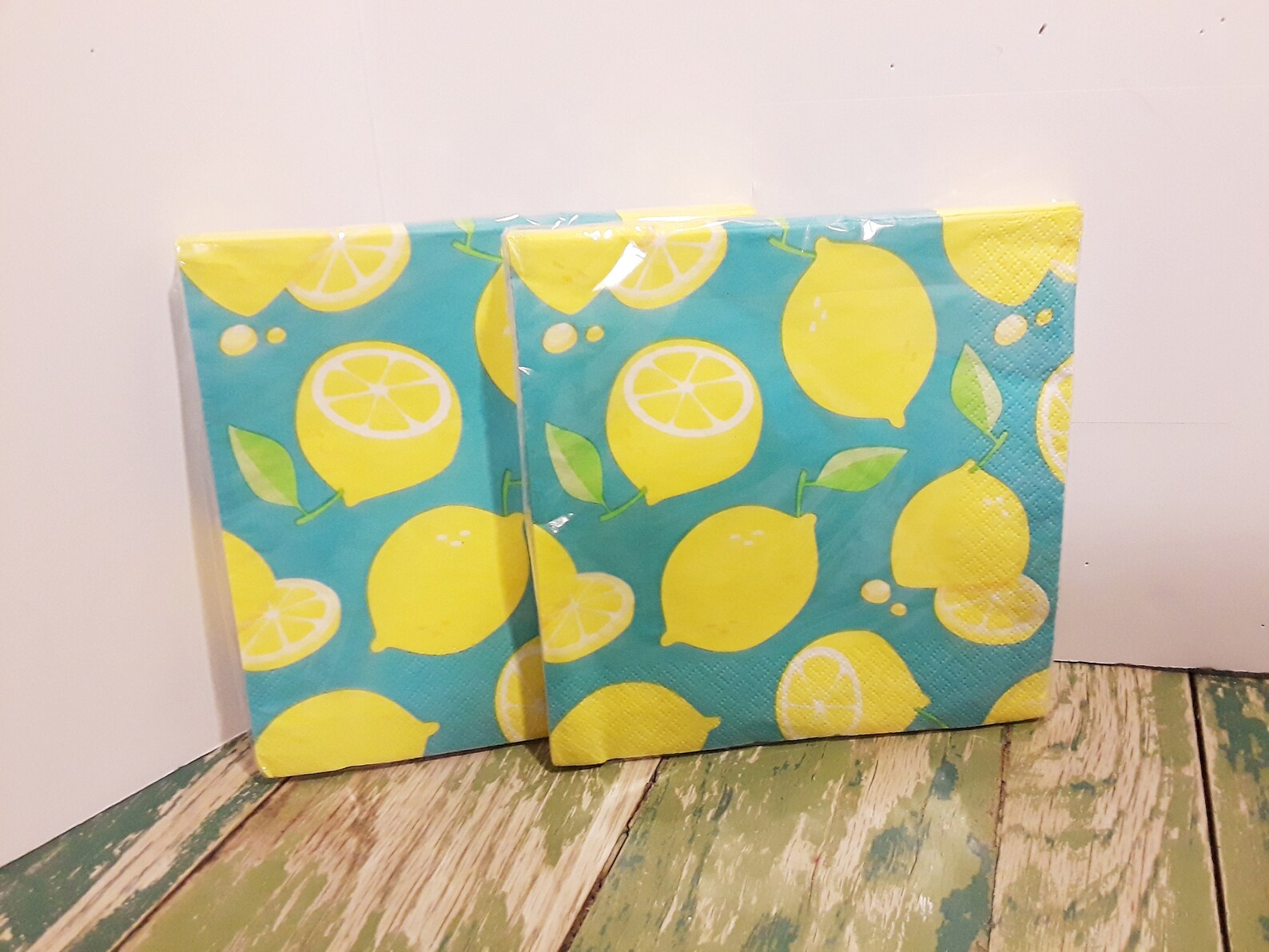 2 Packs of 16ct. Lemon Summer Paper Napkins Etsy