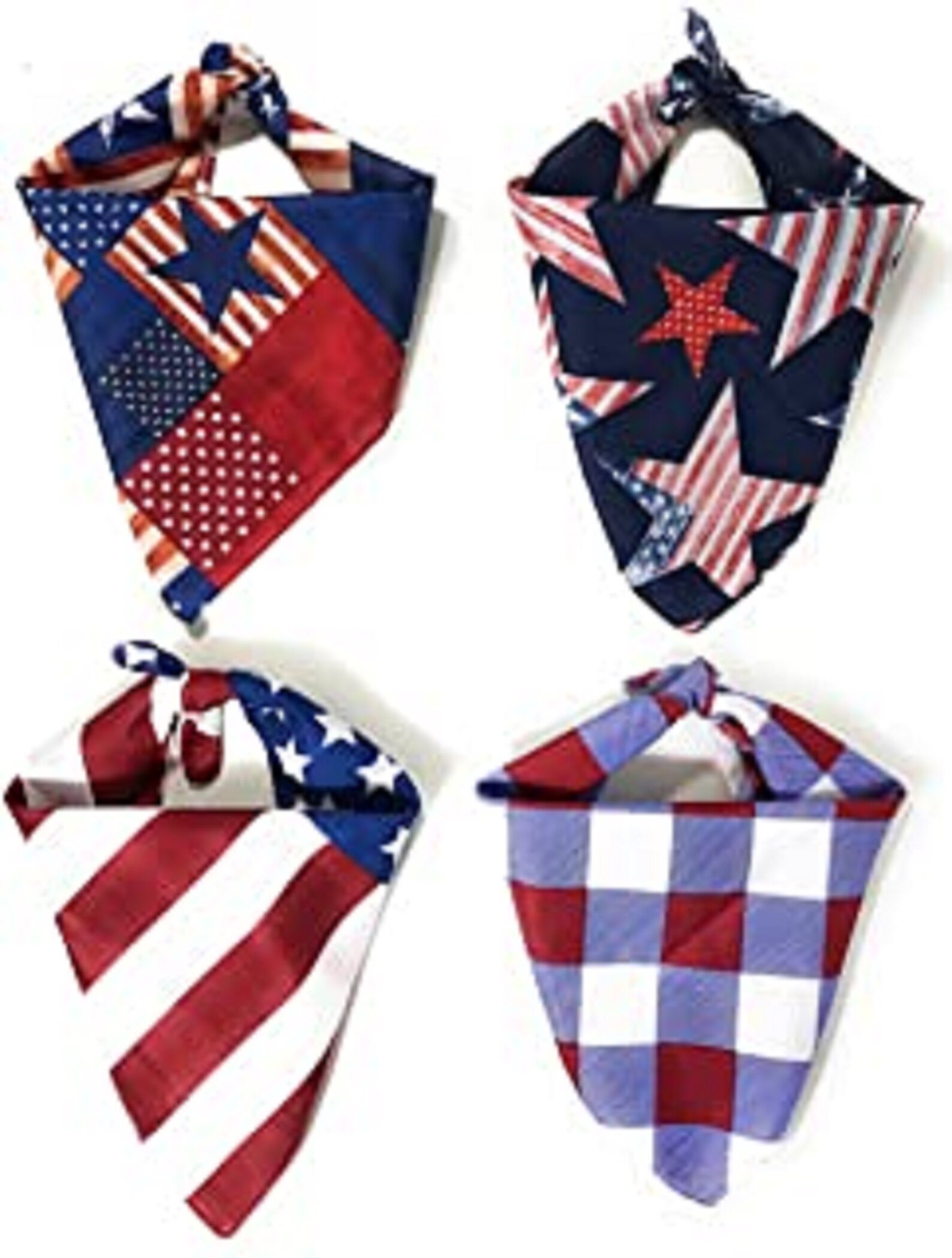 American Flag Bandanas USA 4-Pack Patriotic Handkerchief Face | Etsy