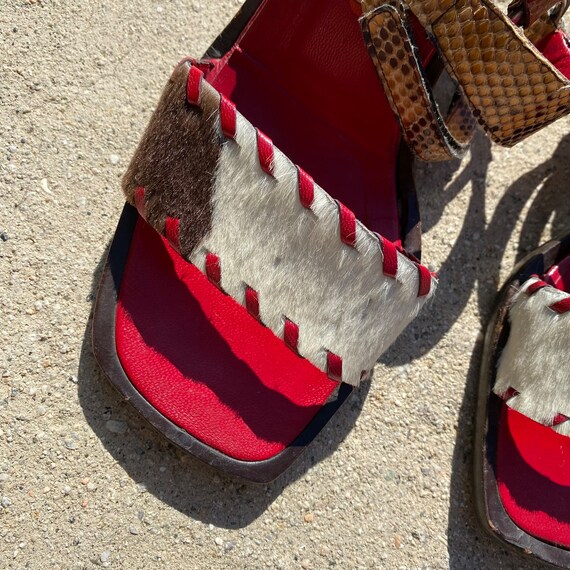 Miu Miu 1998 SS Cow Pony Fur Block Heels - image 5