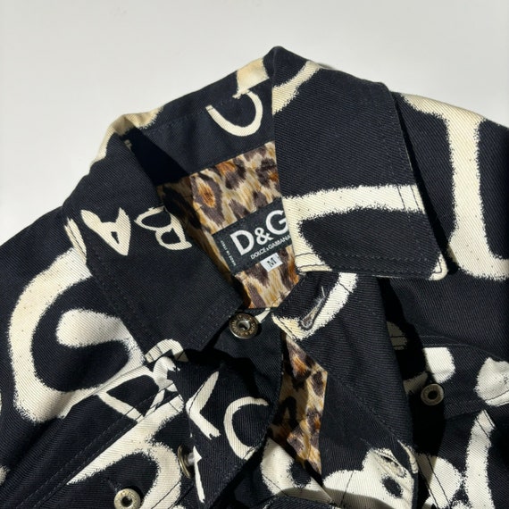 Dolce and Gabbana 2000s Graffiti Logo Jacket Black - Etsy