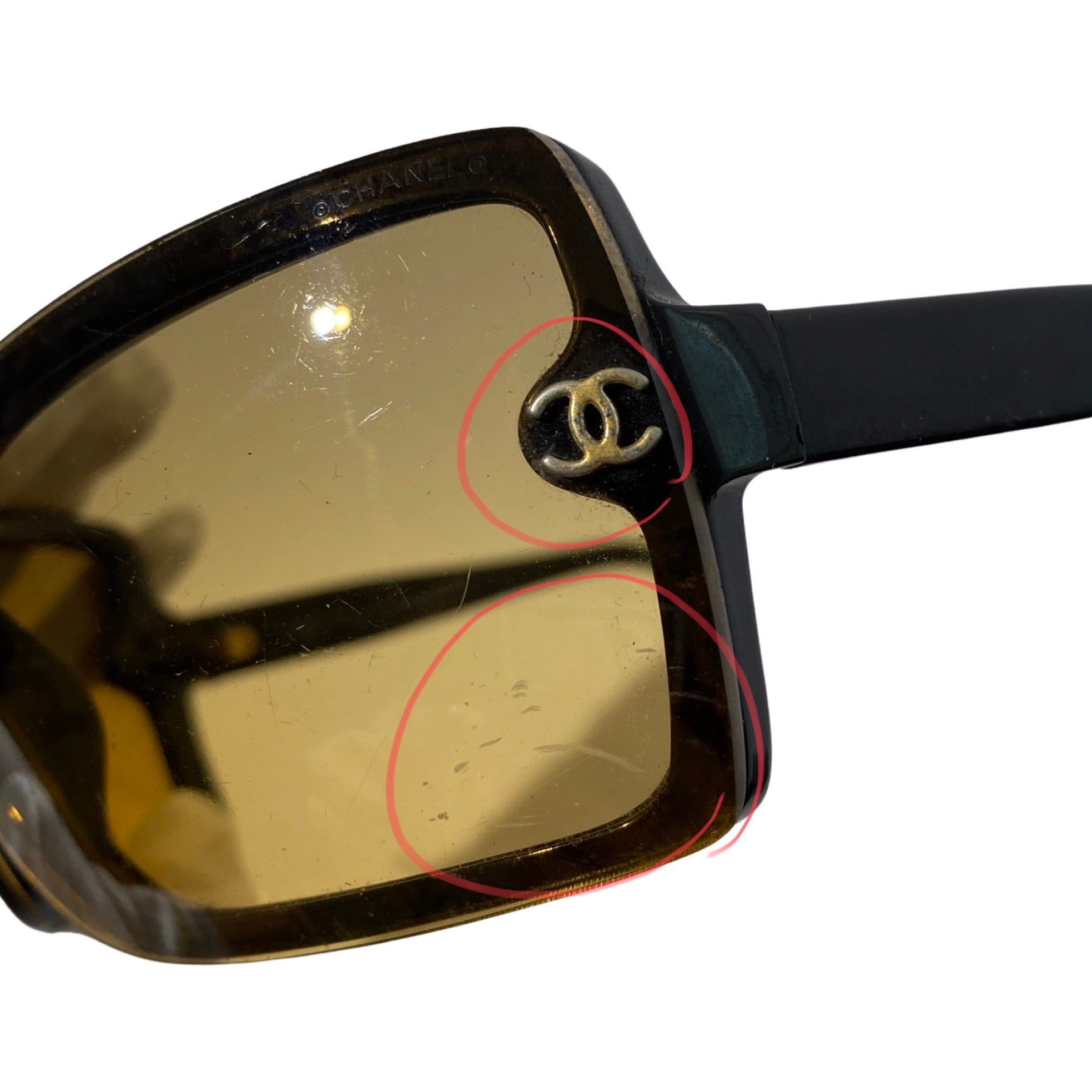 Chanel 2000s 5065 Oversized Yellow Black Sunglasses - Etsy display picture 2