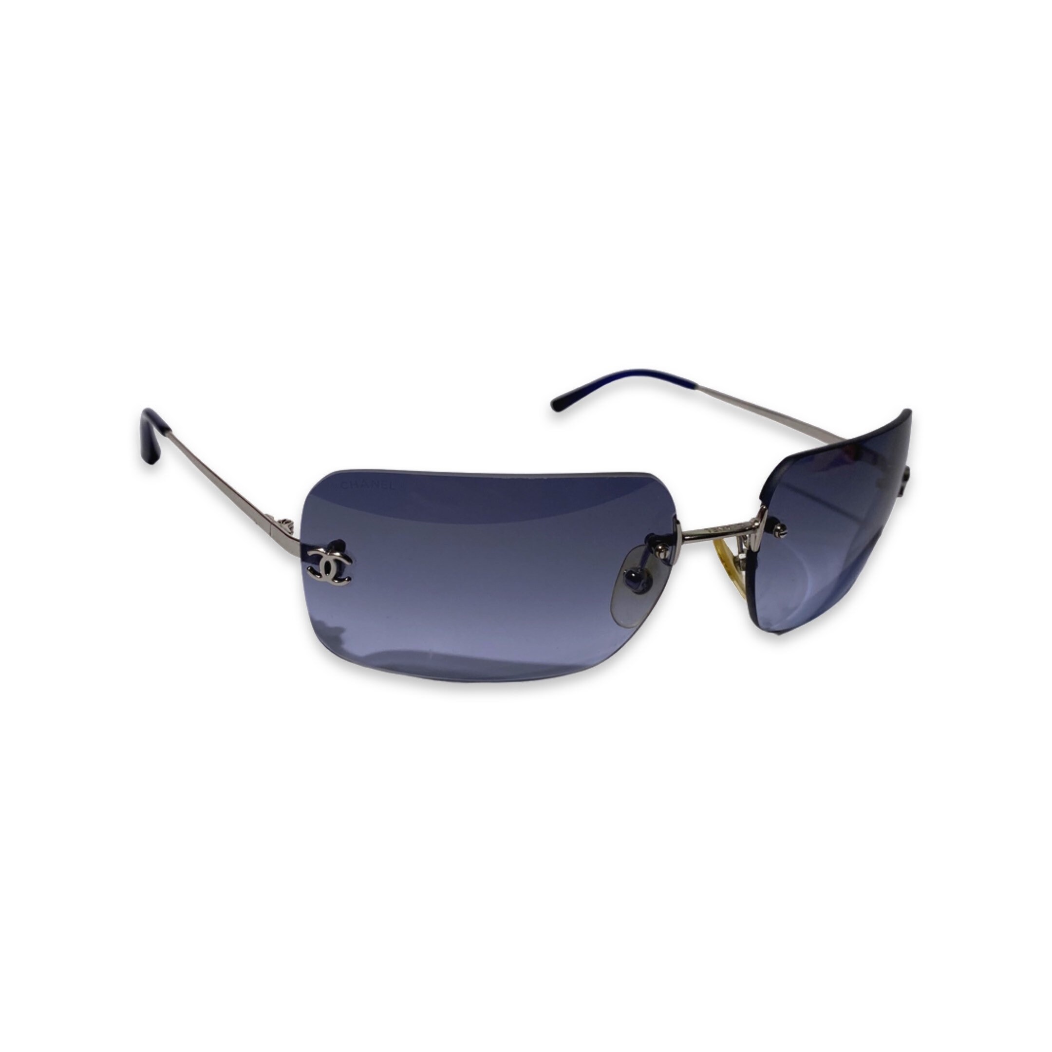 Chanel Blue Gradient Tint CC 4017-D Square Sunglasses