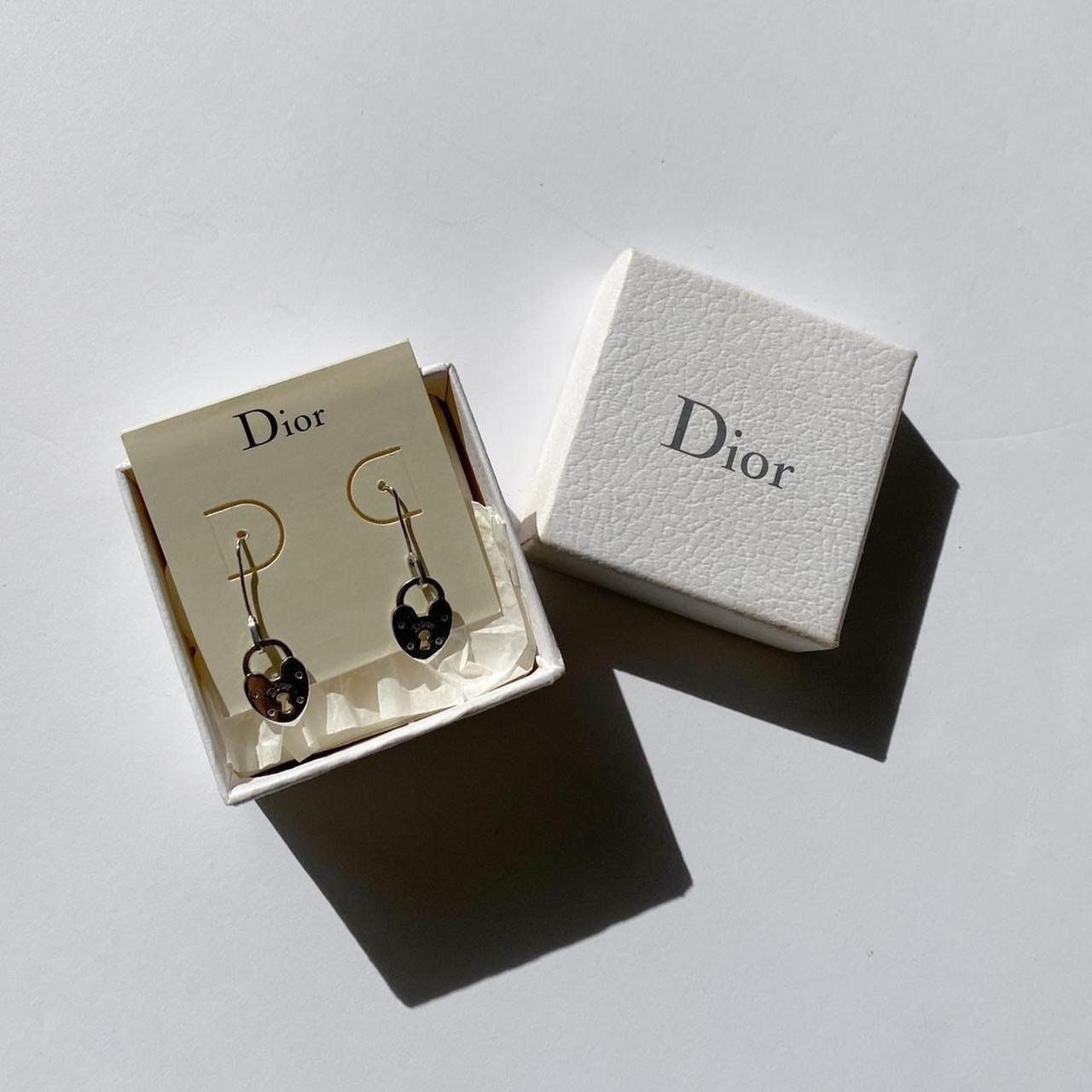 Authentic Dior Heart Lock Earrings Vintage -  Hong Kong