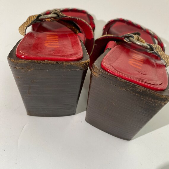 Miu Miu 1998 SS Cow Pony Fur Block Heels - image 9