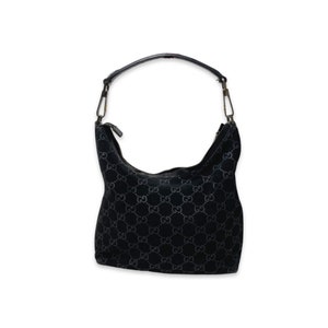 Gucci Black Leather Vintage Hobo Shoulder Bag ○ Labellov ○ Buy