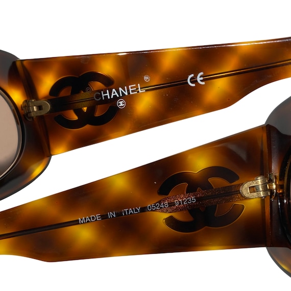 Chanel 1995 Spring CC Mark Tortoise Sunglasses - image 5
