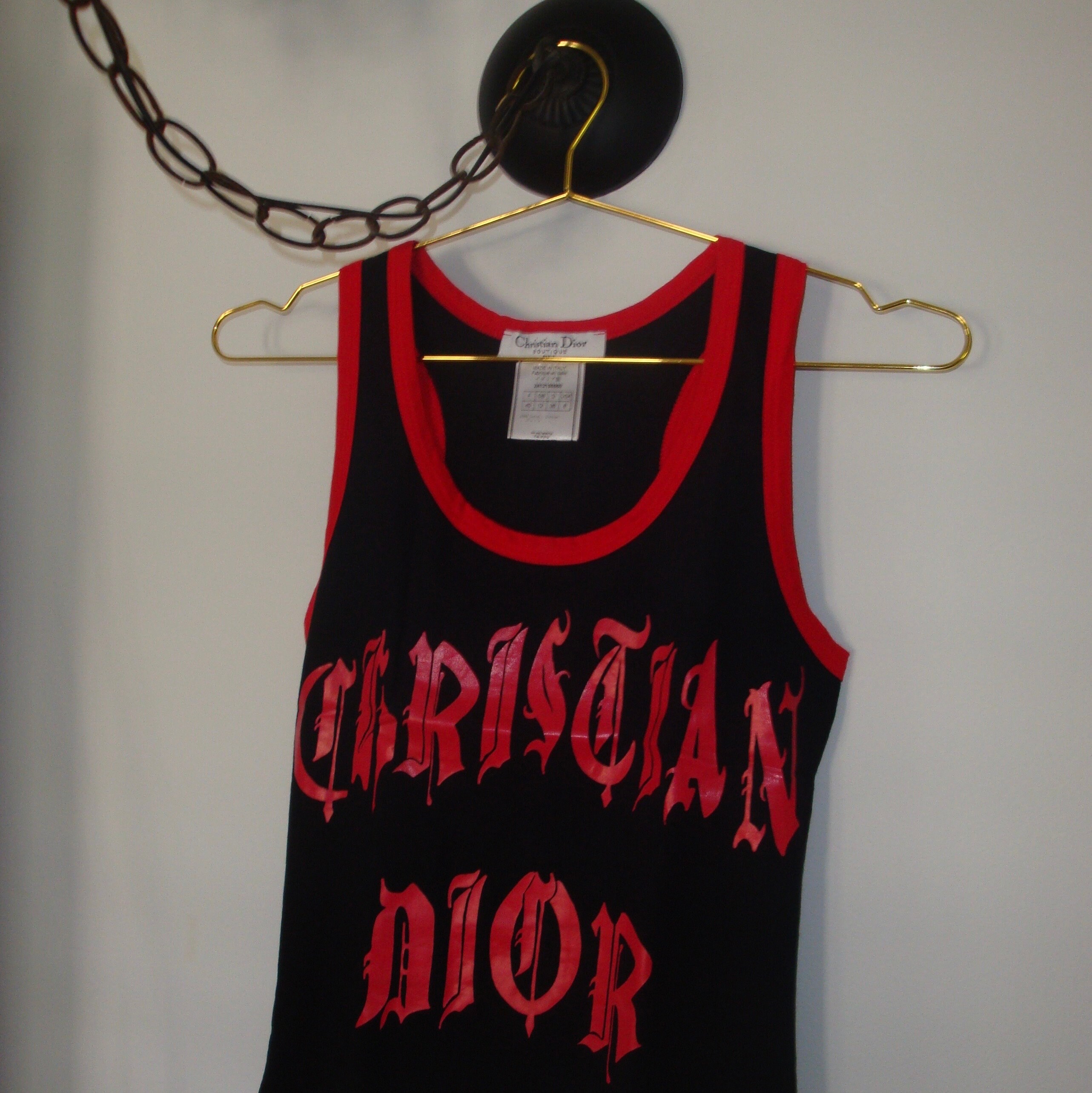 Dior 2002 Spring Gothic Logo Red Tank John Galliano - Etsy