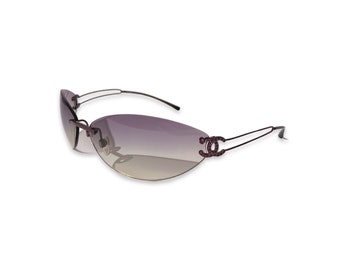 Vintage 90s Chanel Rimless Sunglasses 4035 C167/79 – Purple