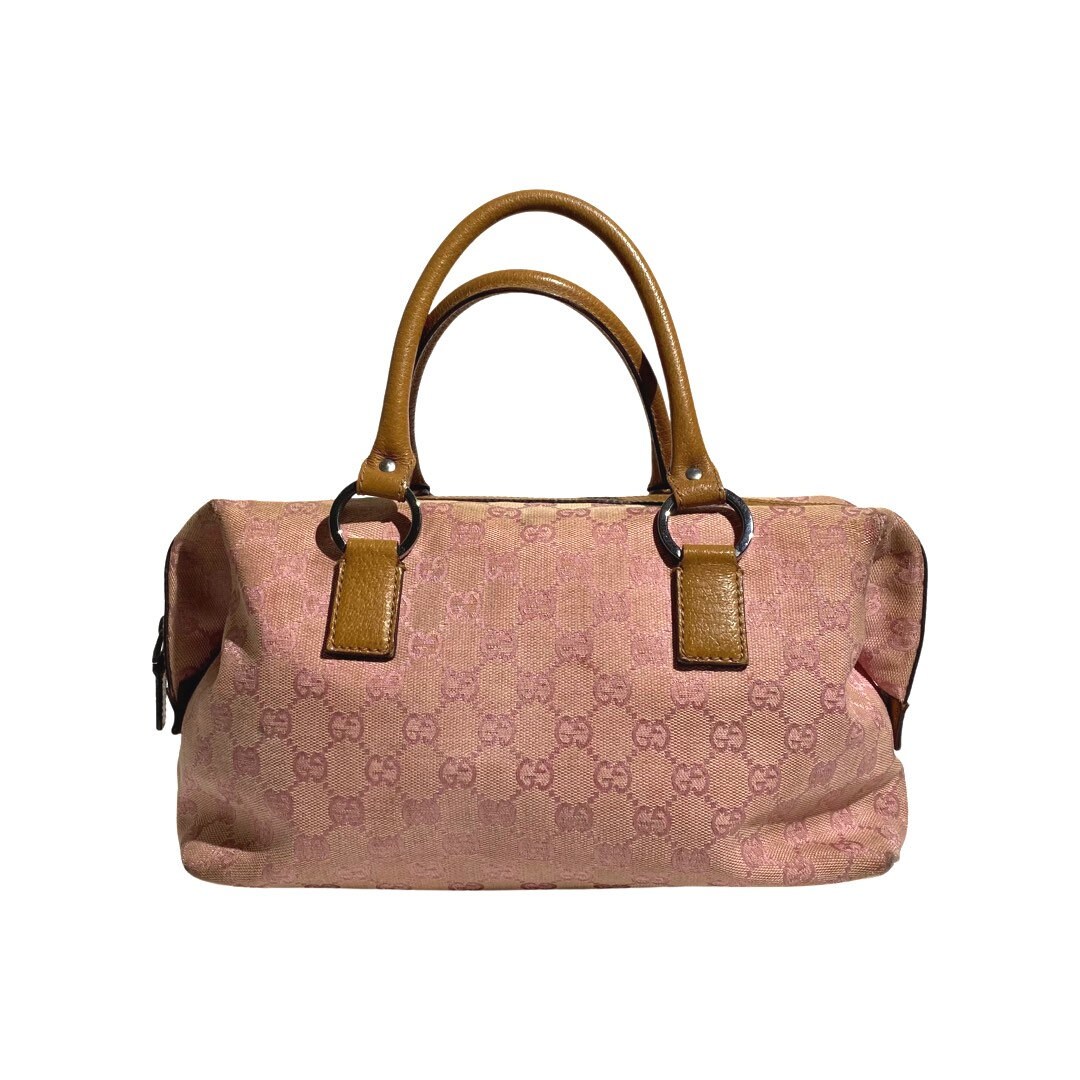 Vintage 90s Gucci Pink Canvas Handbag