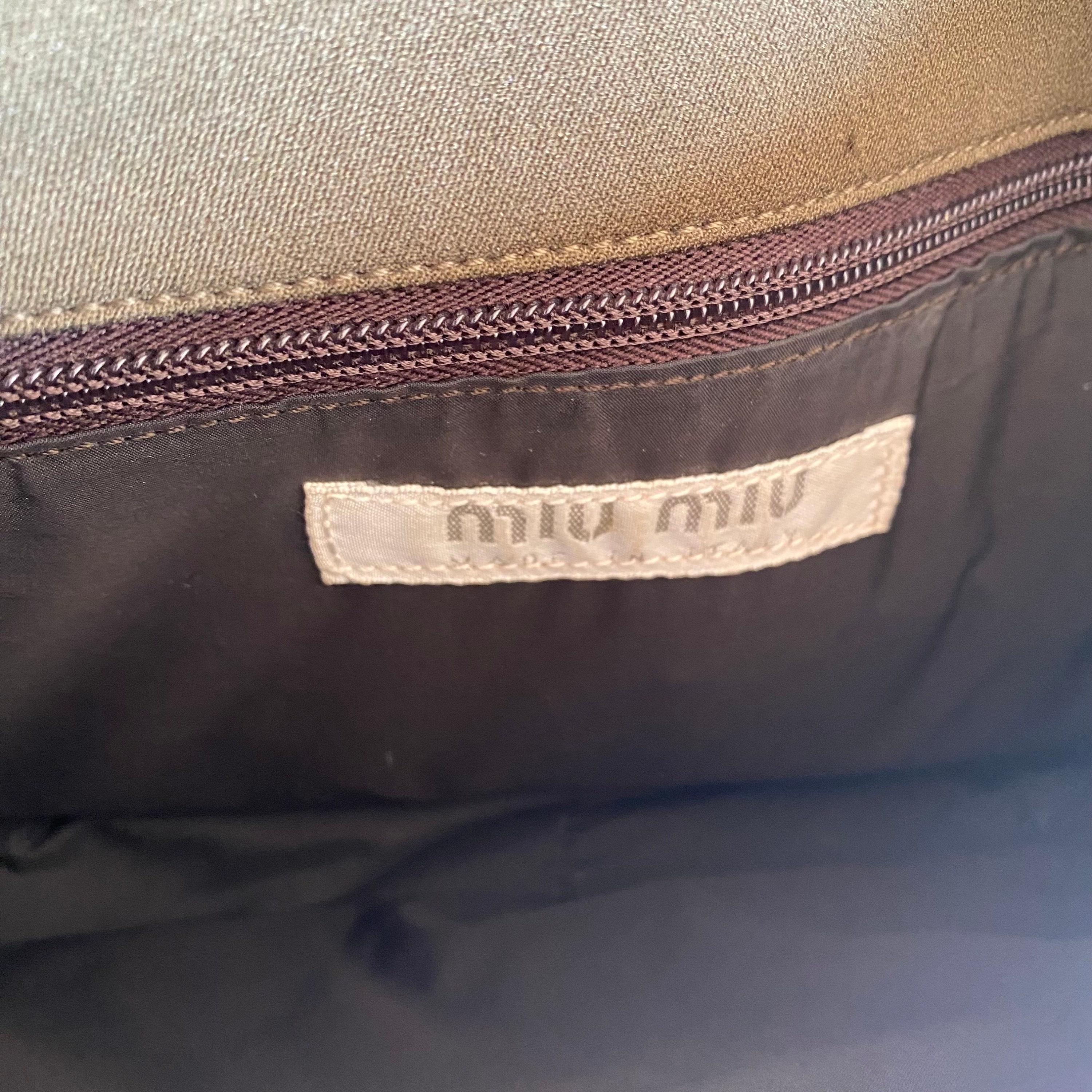 Miu Miu 90s Khaki Crossbody Bag - Etsy Miu Miu 90s Khaki Crossbody Bag - Etsy