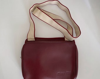 Authentic Prada Y2k Archive Vintage Leather Shoulder Bag Black