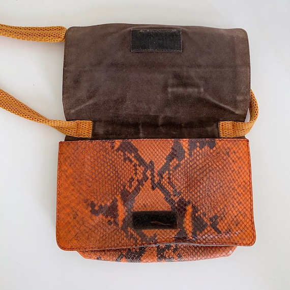 Miu Miu 1999 FW Python Mesh Orange Crossbody Bag - image 4