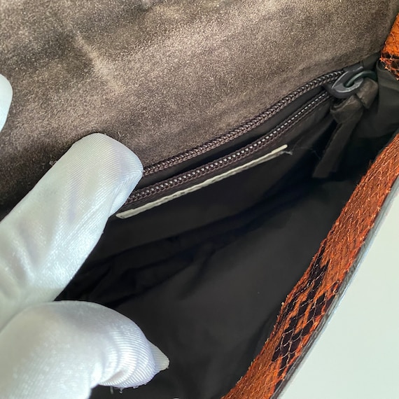 Miu Miu 1999 FW Python Mesh Orange Crossbody Bag - image 5