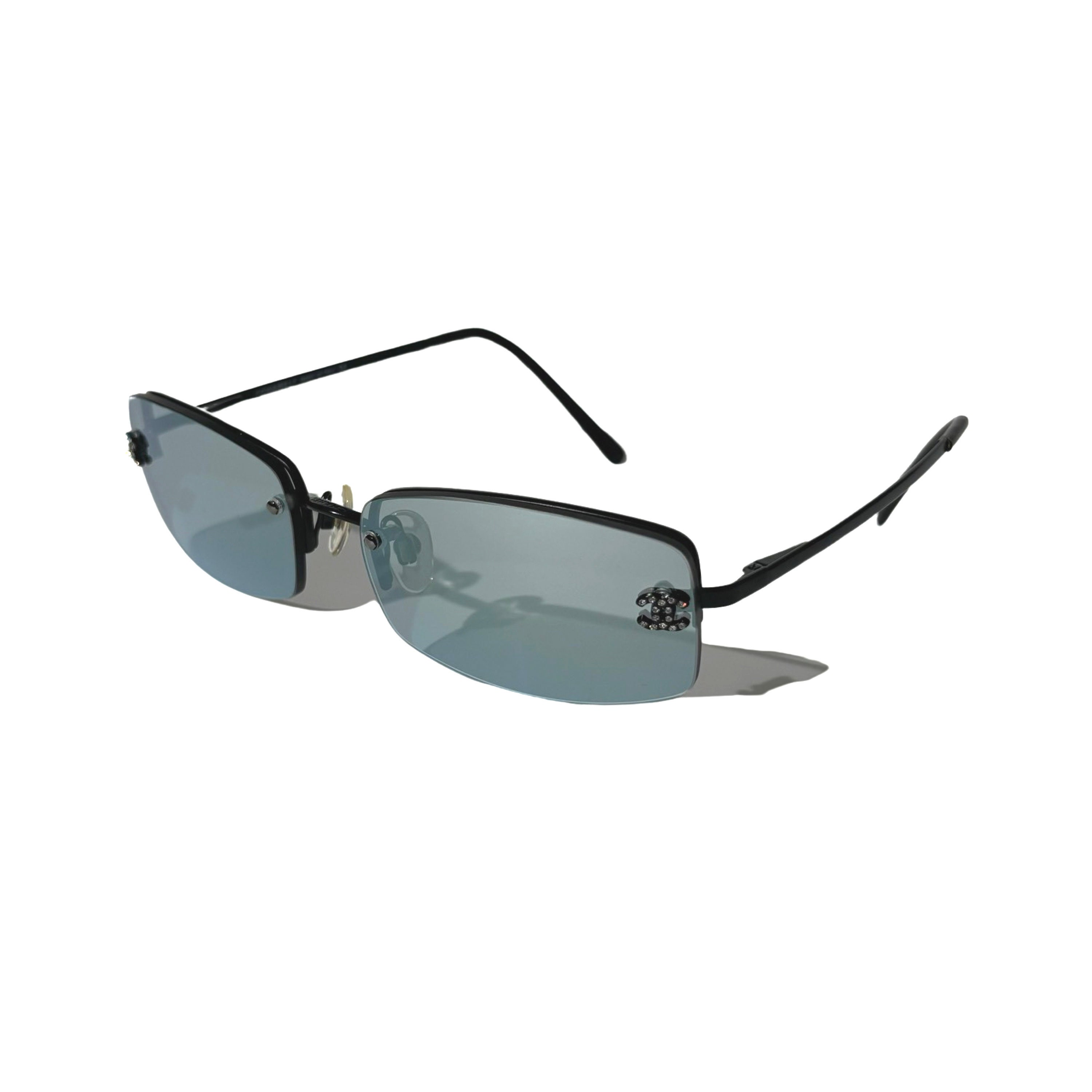 Chanel Rimless Sunglasses Rhinestone - Etsy