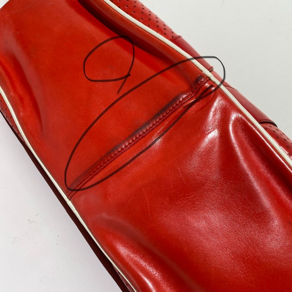 Prada 2000 Spring Red Vitello Drive Bowling Bag - Etsy