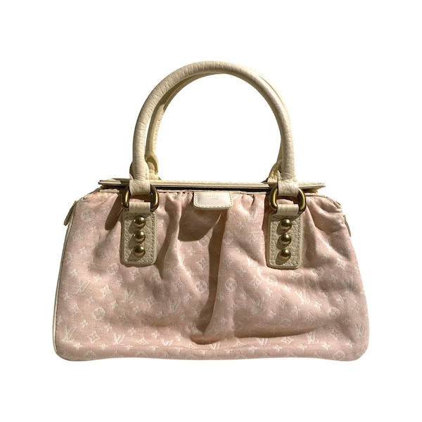Authentic Louis Vuitton Mini Lin Baby Pink Handbag Early 2000s