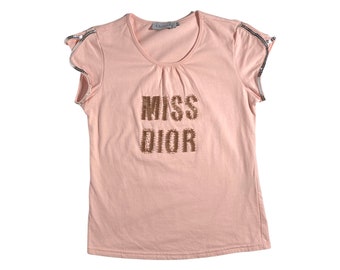 Miss Dior Logo Pink T Shirt