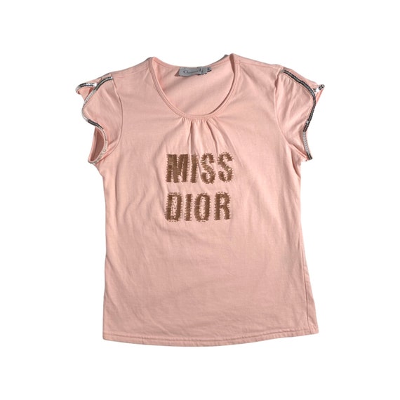 Miss Dior Logo Pink T-shirt - Etsy