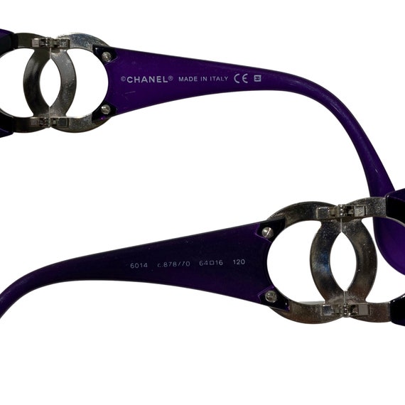 Chanel 2000s Oversized CC Mark Purple Sunglasses - Etsy display picture 1