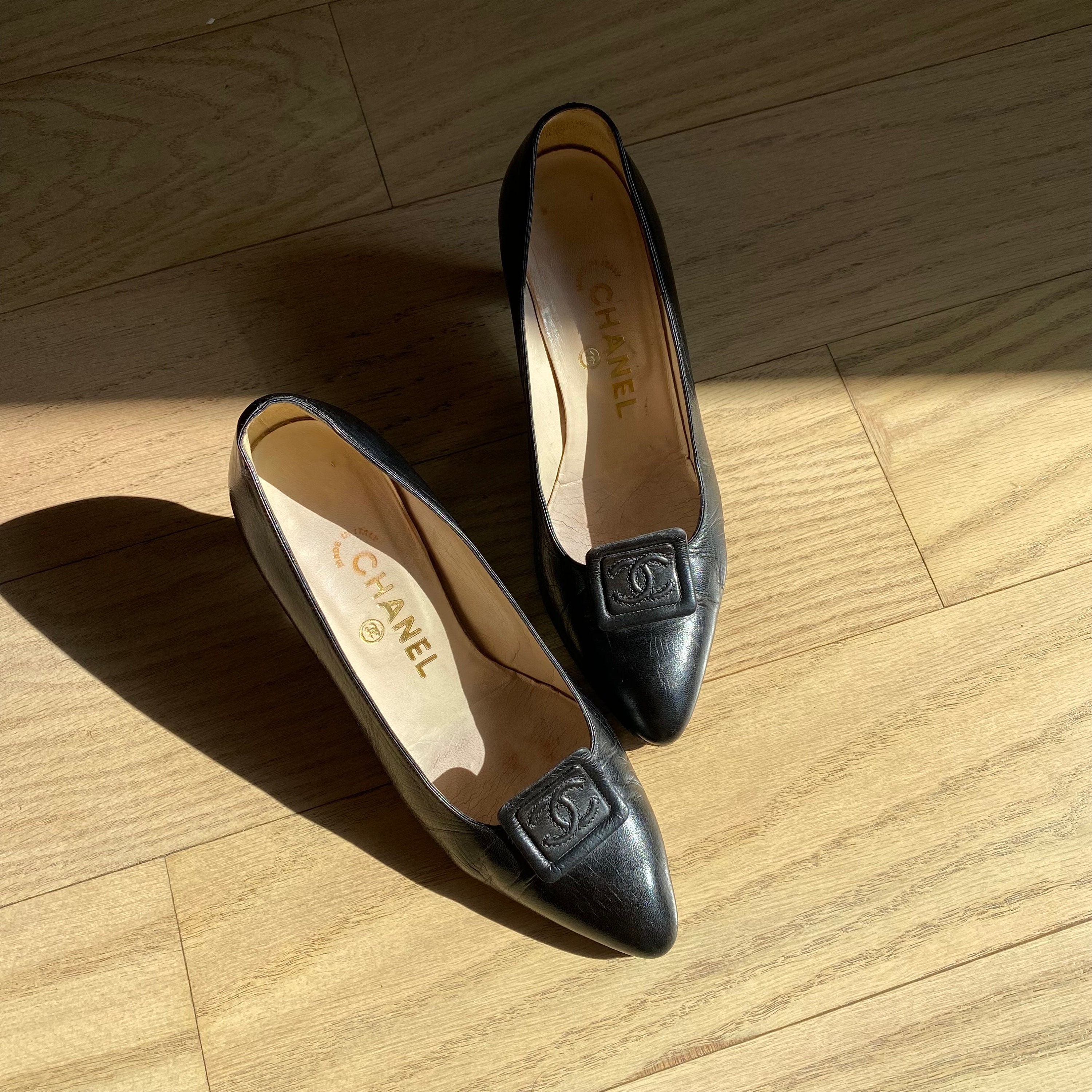 Chanel Black Patent Leather Loafers - For Sale on 1stDibs  chanel loafers,  chanel patent leather loafers, chanel patent loafers