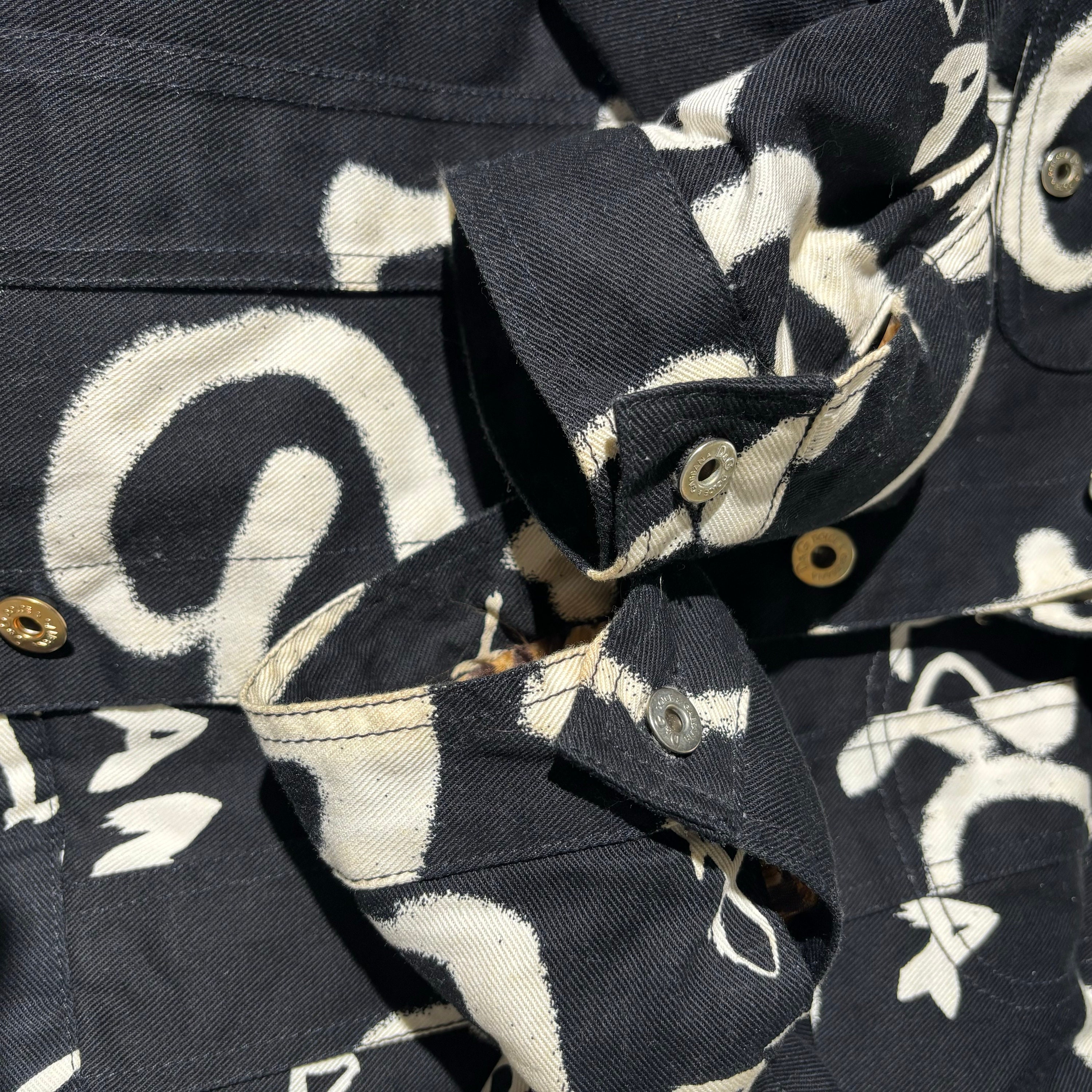 Dolce and Gabbana 2000s Graffiti Logo Jacket Black - Etsy