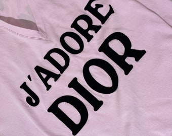Dior 2003 Pink J'adore Dior V Neck T-shirt - Etsy