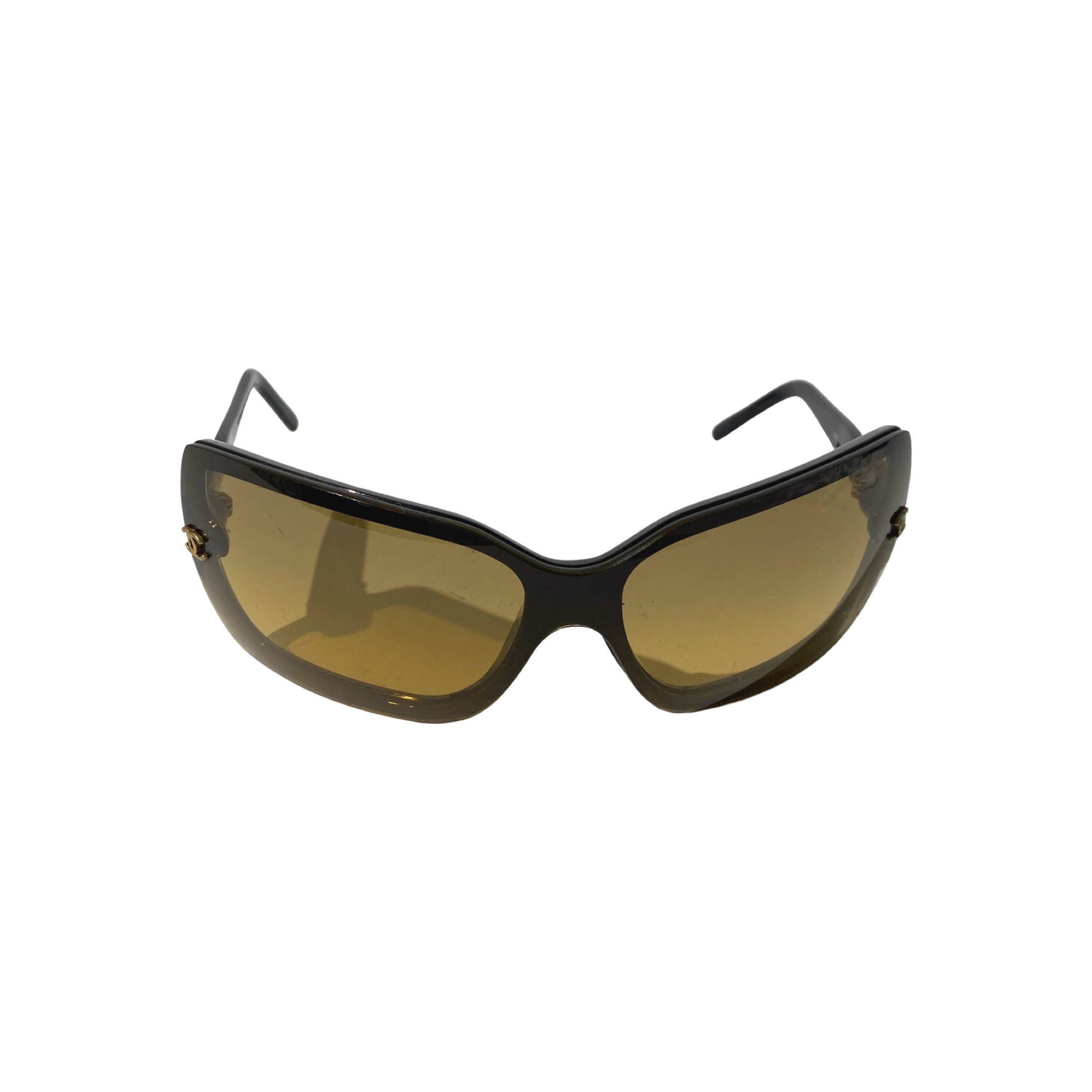Chanel 2000s 5065 Oversized Yellow Black Sunglasses - Etsy  display picture 1