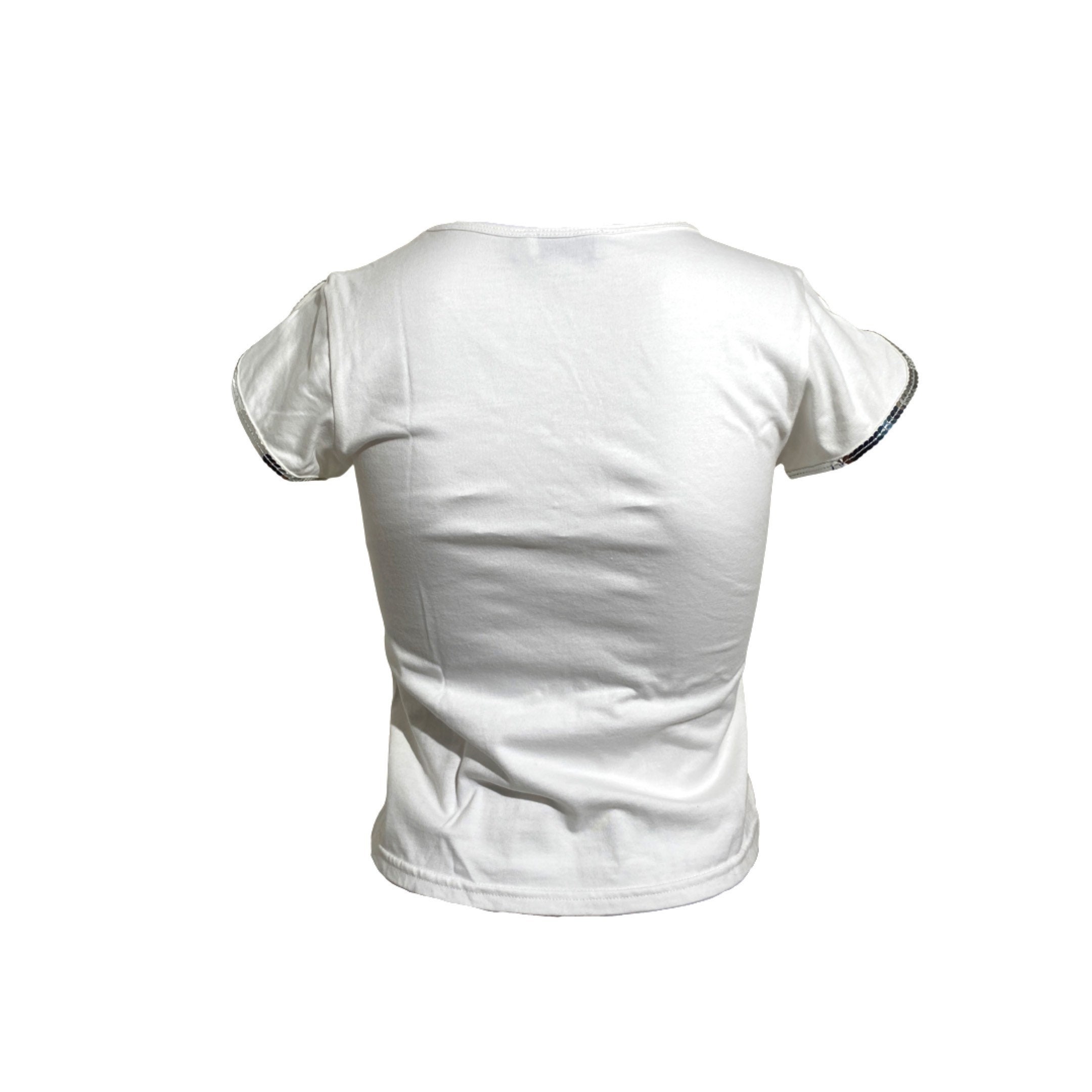KIDS) DIOR RHINESTONE 'MISS DIOR' TEE - WHITE/MULTI (4A