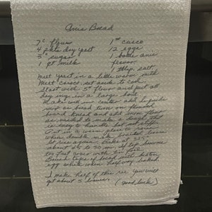 Your Custom Handwriting on a Tea Towel