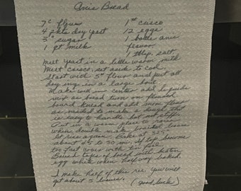 Ihre individuelle Handschrift auf einem Geschirrtuch