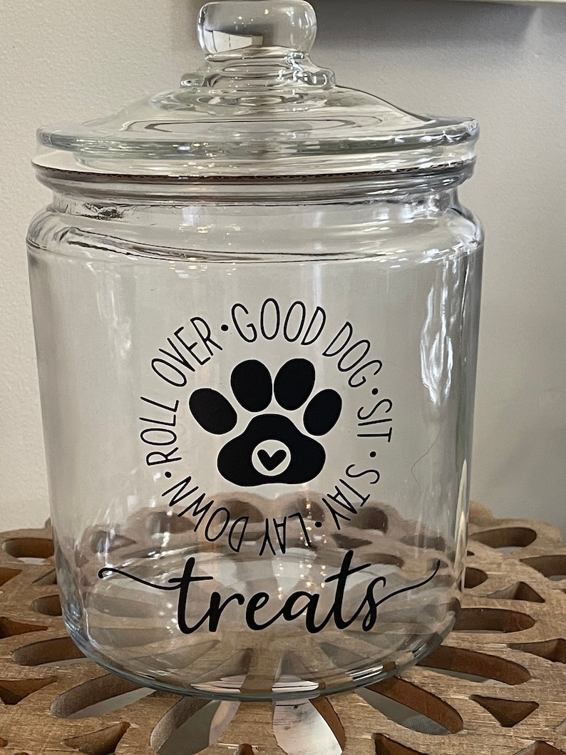 Large Dog Treat Jar Etsy