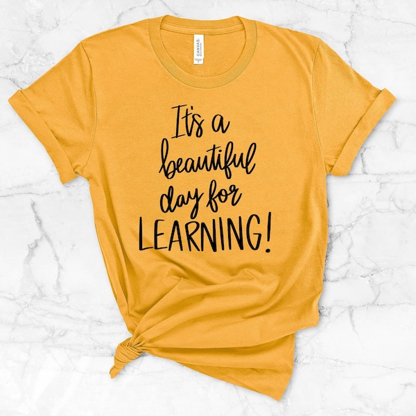 Teacher Shirts, It's A Beautiful Day For Learning, Teacher Team Shirts, Teacher T-Shirt, Teacher Tee, Teacher Testing Tee, Teacher Holiday