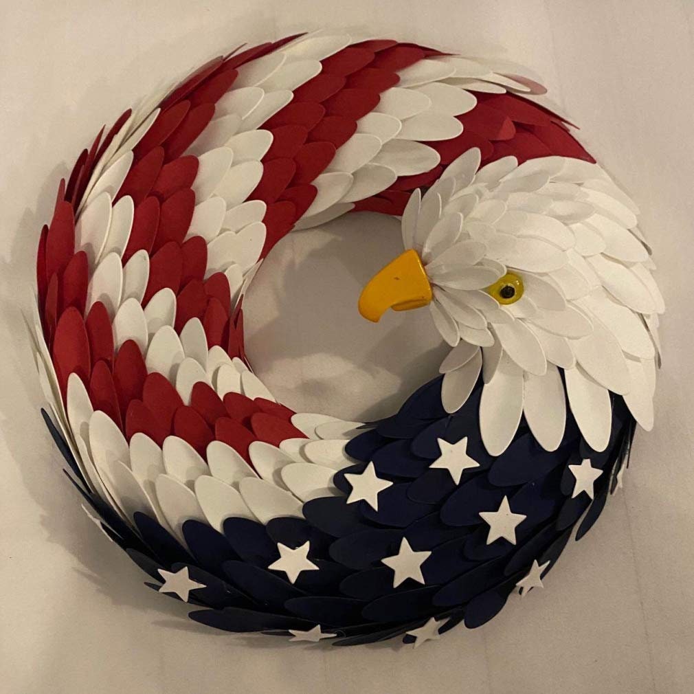 American Eagle Wreath Custom 4th of July Decor Handmade Etsy