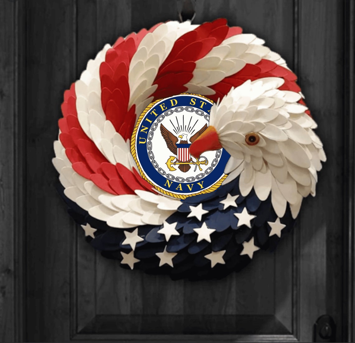 American Eagle Wreath Custom 4th of July Decor Handmade Etsy