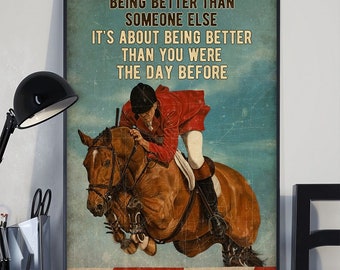 Horse Equestrian Event Advertising Thoroughbred Vintage Poster Repro FREE SHIP