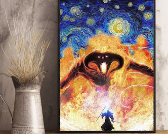 Details about / The Lord of The Rings Hobbit Balrogs Vintage Poster Painting Art Picture Paper