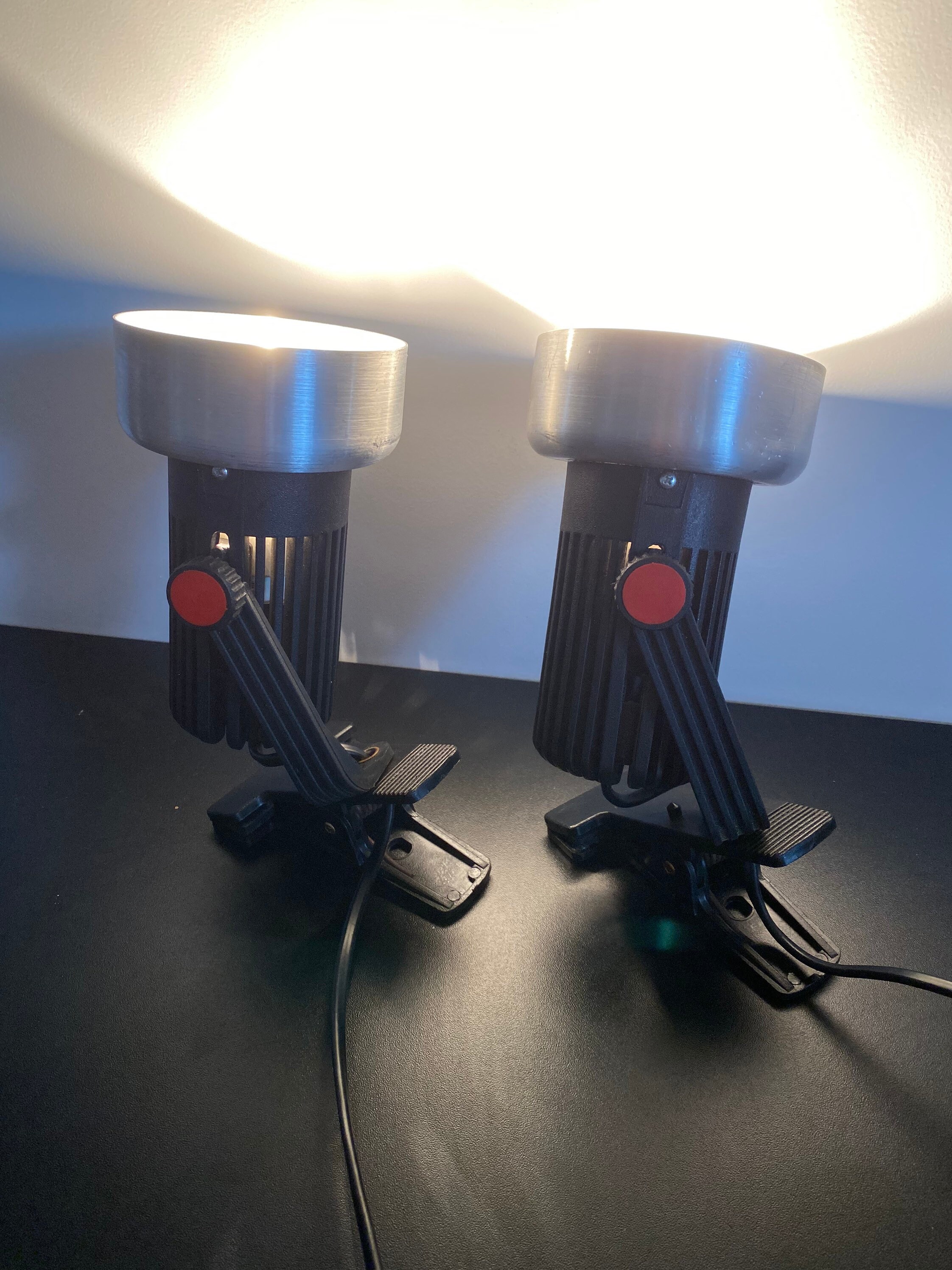 Spot à Pince Erco Déflecteur Métal Noir Vintage Années 70/80 Black French Design Wall Lamp Light Mid