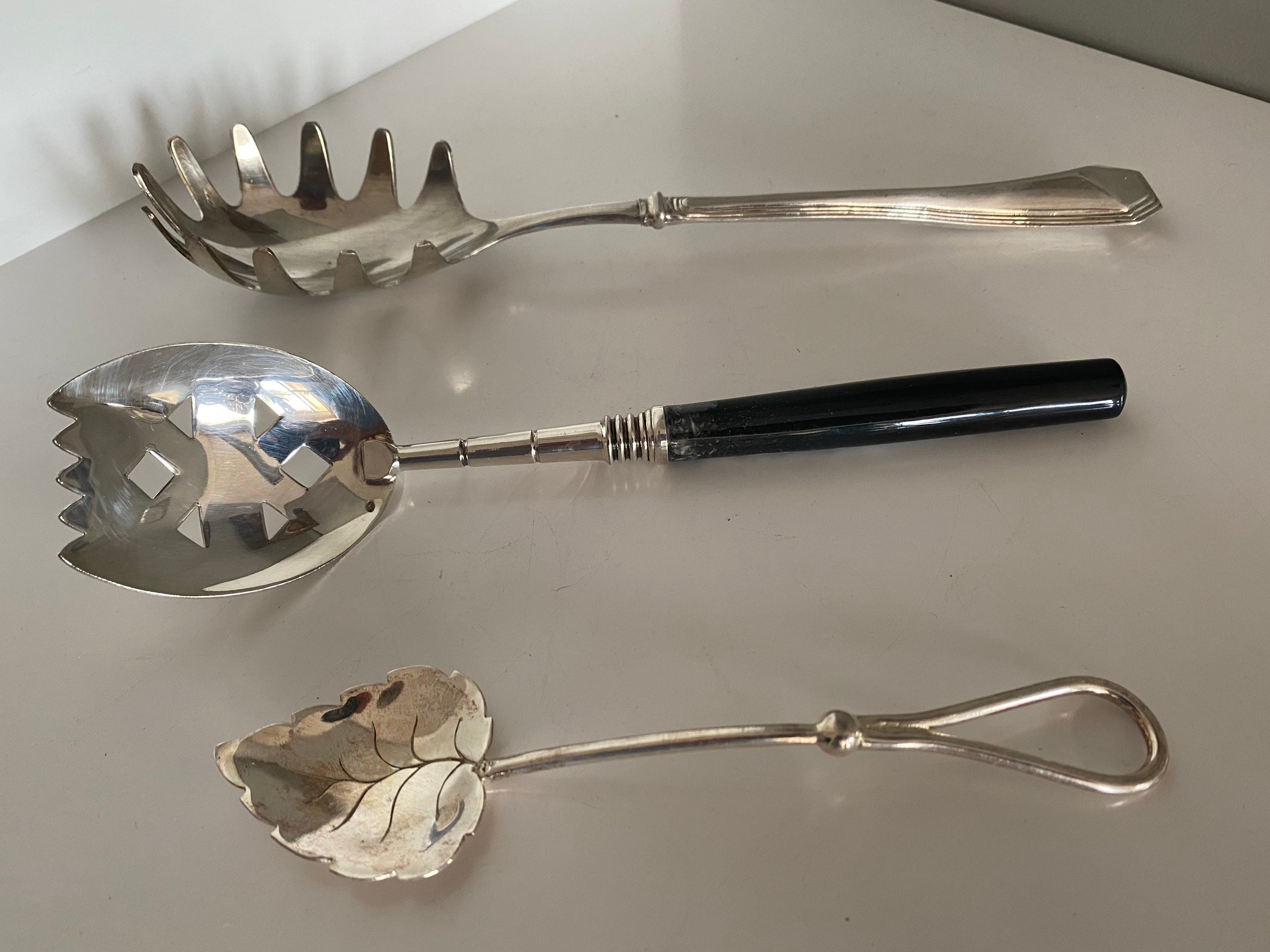 Cuillère de Service en Métal Argenté/Au Choix Antique Serving Spoons Spaghetti To Choose Silvered