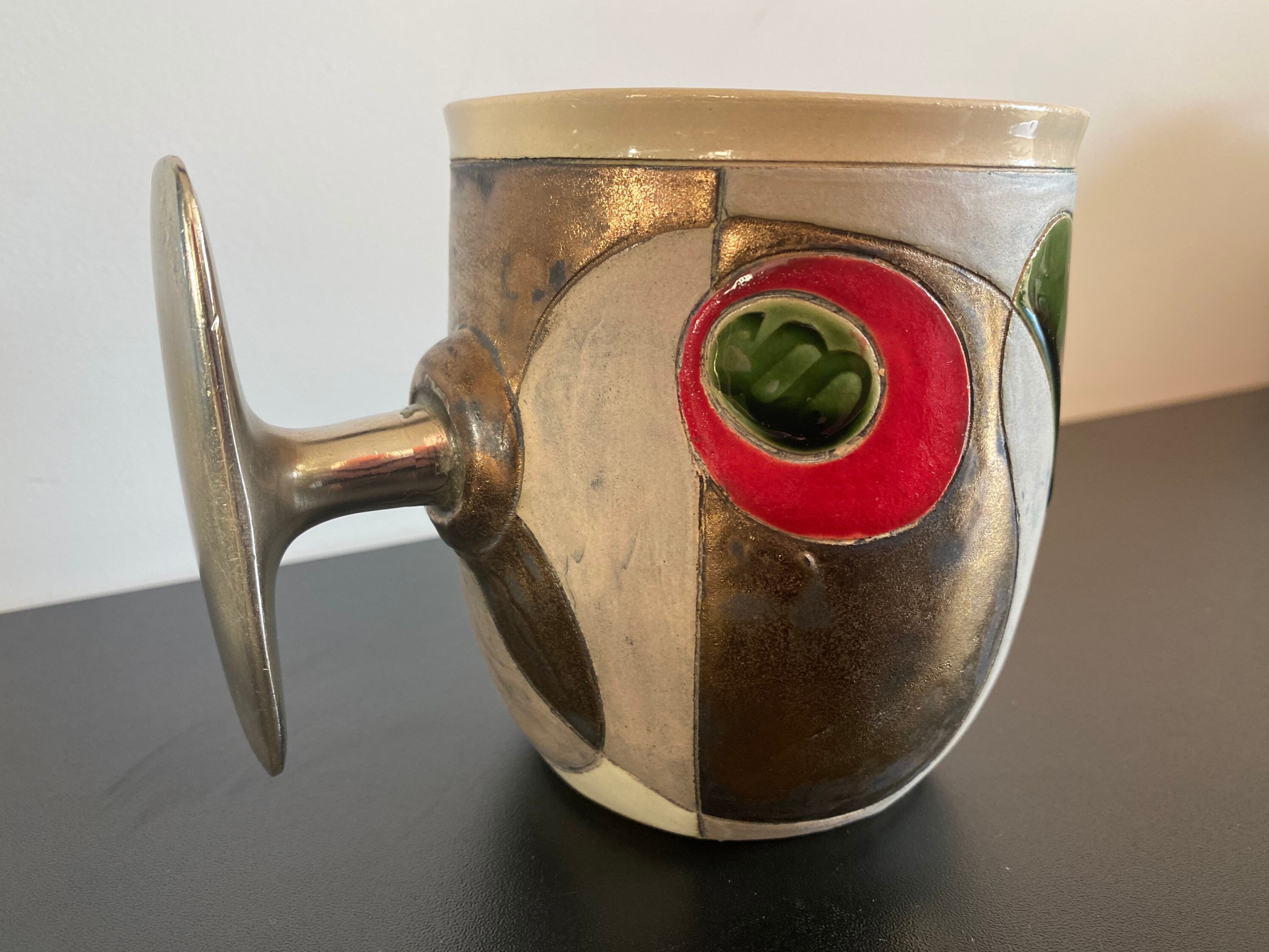 Mug Signé Ivan Panov en Grès Folk Collector Rare Piece Unique