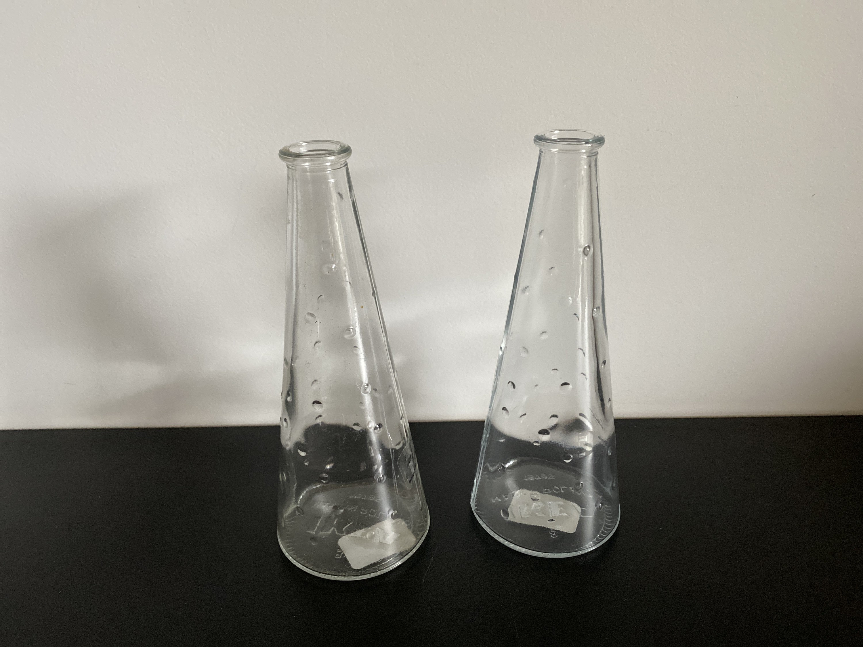 Vase Ikea en Verre Vintage 1990 Emma Dafnas Glass 70S Bottle Candlestick Bougeoir Soliflore Budvase