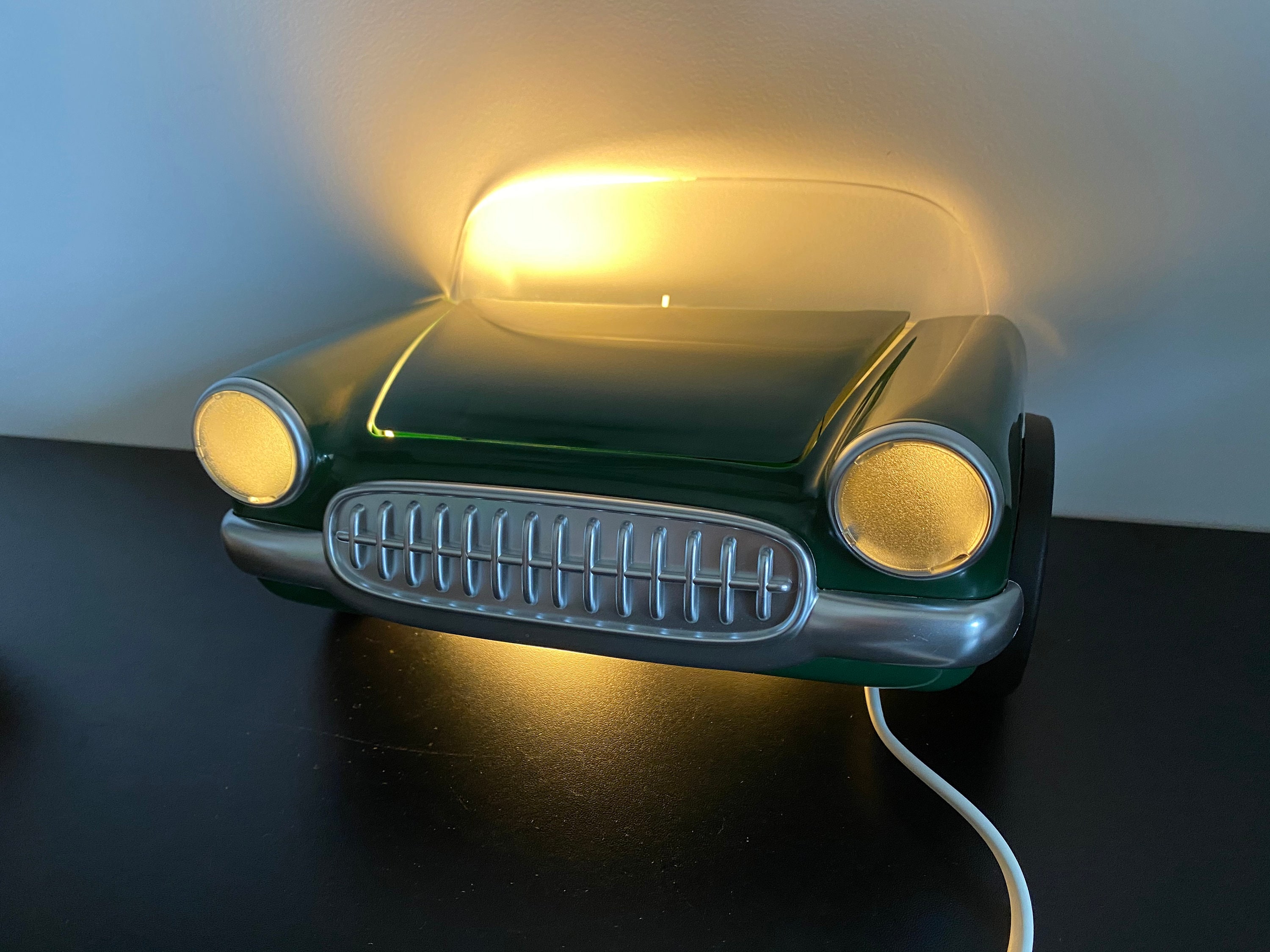 Drama Onderwijs Af en toe Wandlamp auto Bilen Ikea vintage lamp 1990 groene bedlamp auto - Etsy België