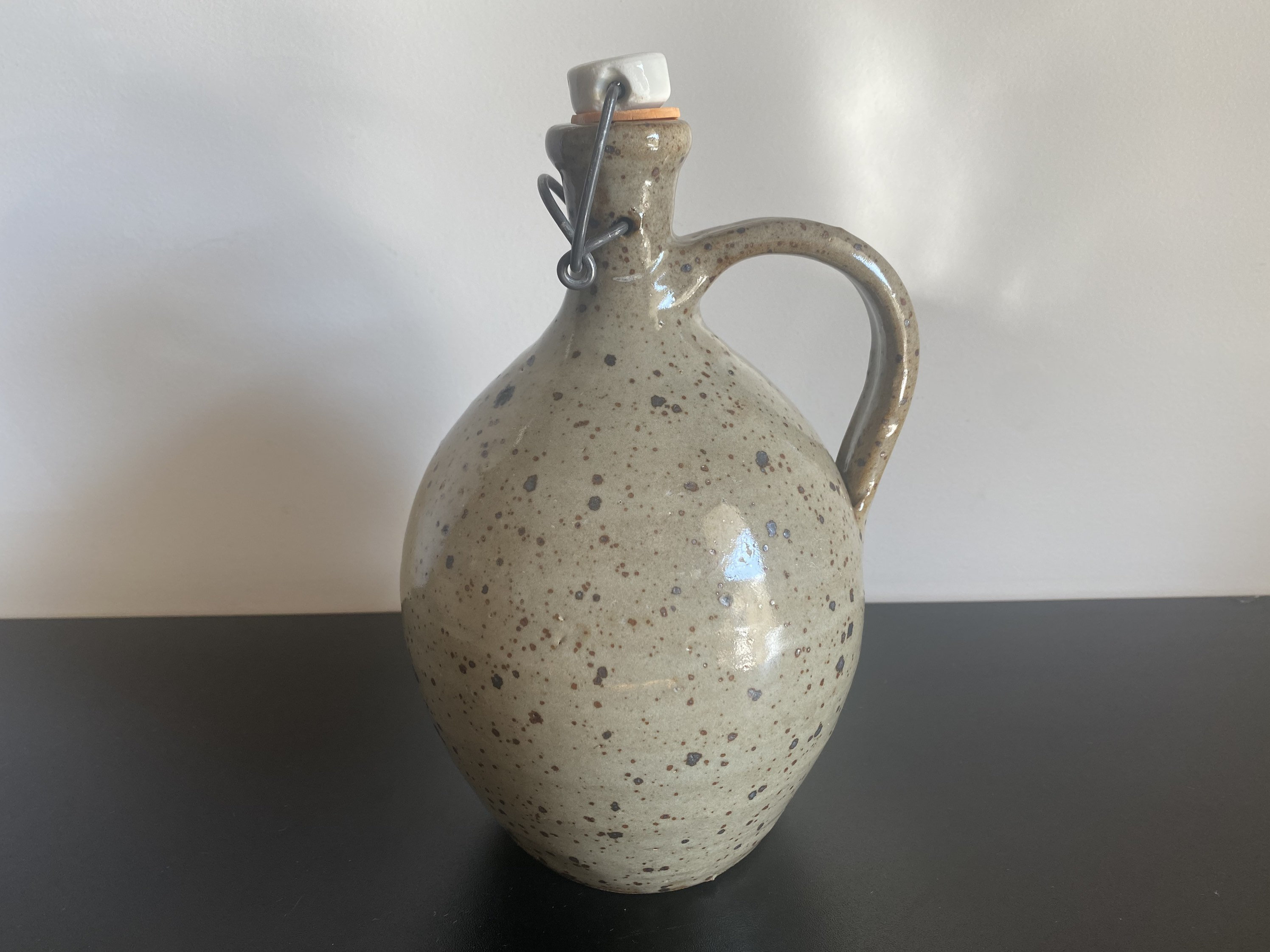 Gres Vintage Signe Fernand Baudat Grès Berry Fait Main Pyrité 0.75 Litre Années 70 France Déco Bohèm