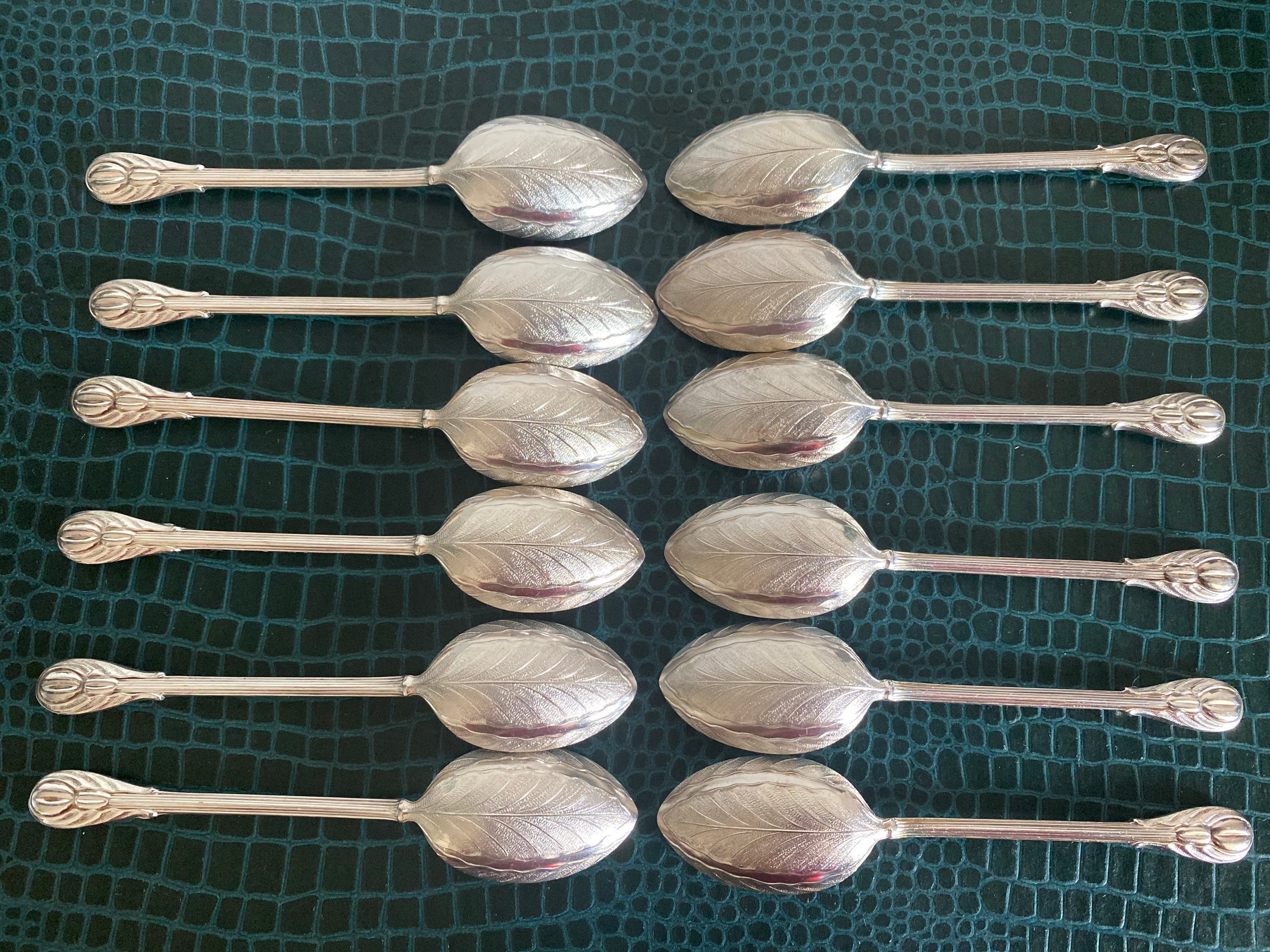 12 cuilleres À moka