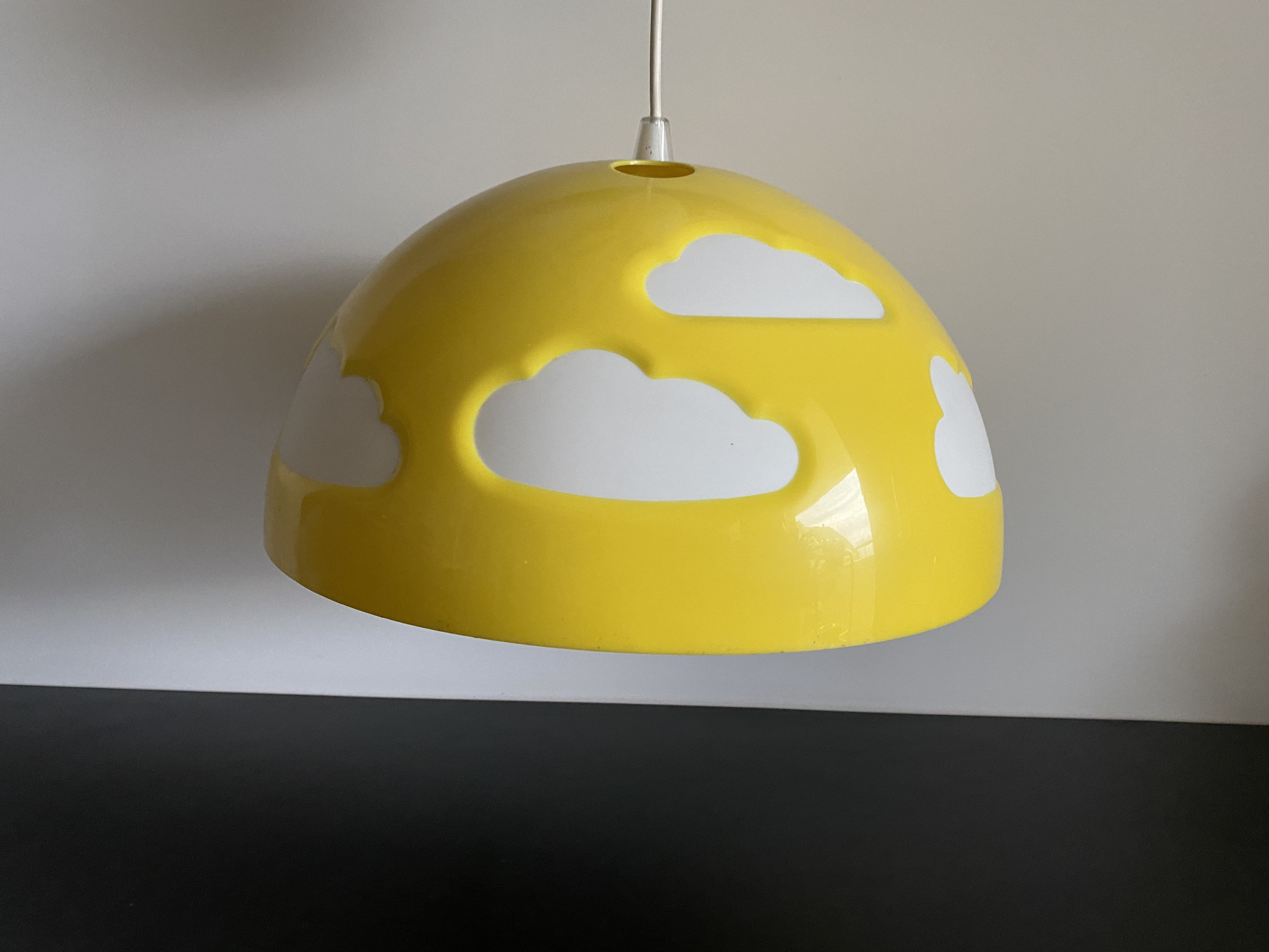 Lustre Ikea Skojig Champignon Jaune Nuages 1990 Epuise Child Etsy Canada