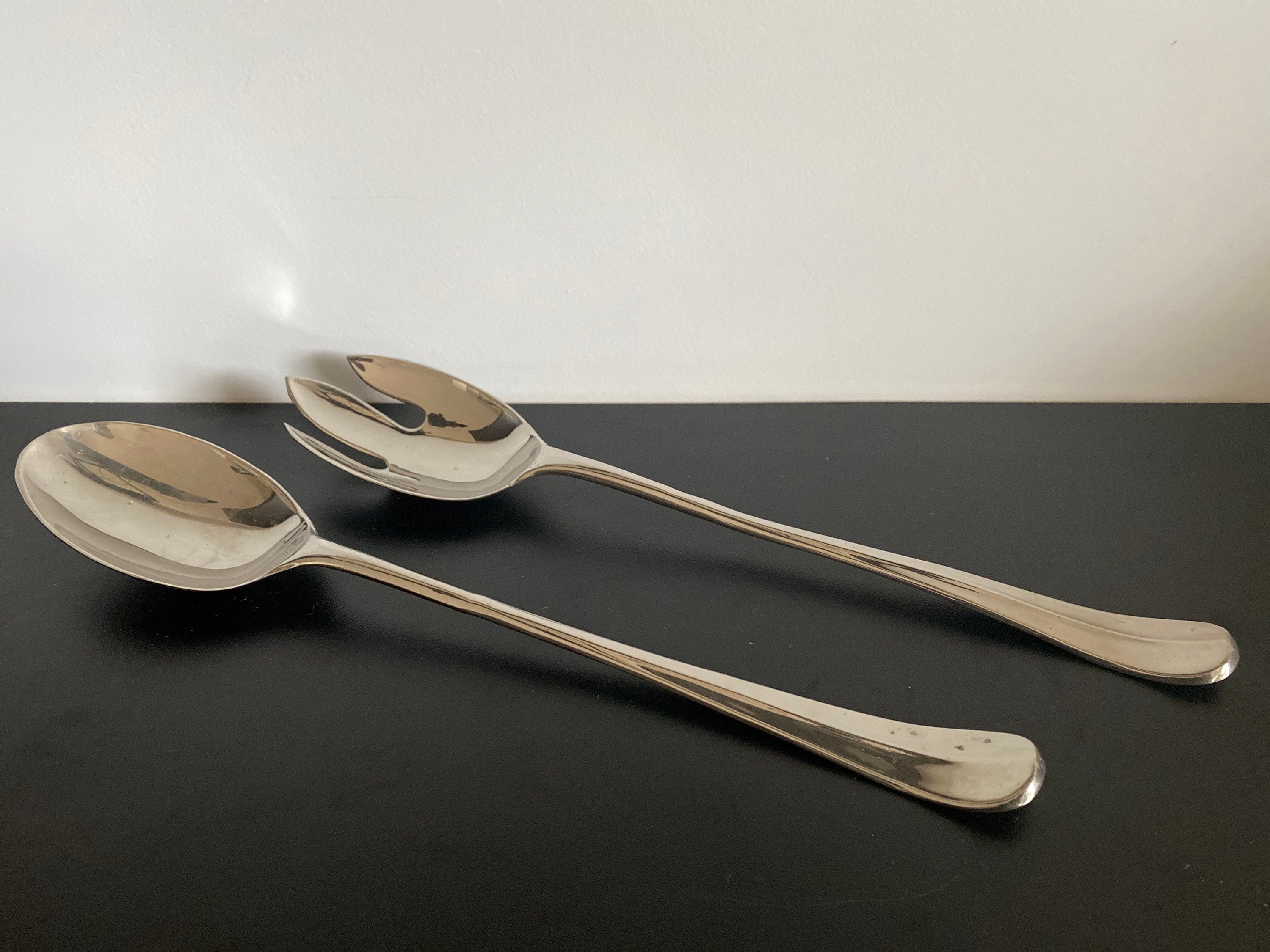 Couverts de Service à Salade Français Vintage Cl Metal Argenté 1960 Silverware Silvered French Silve