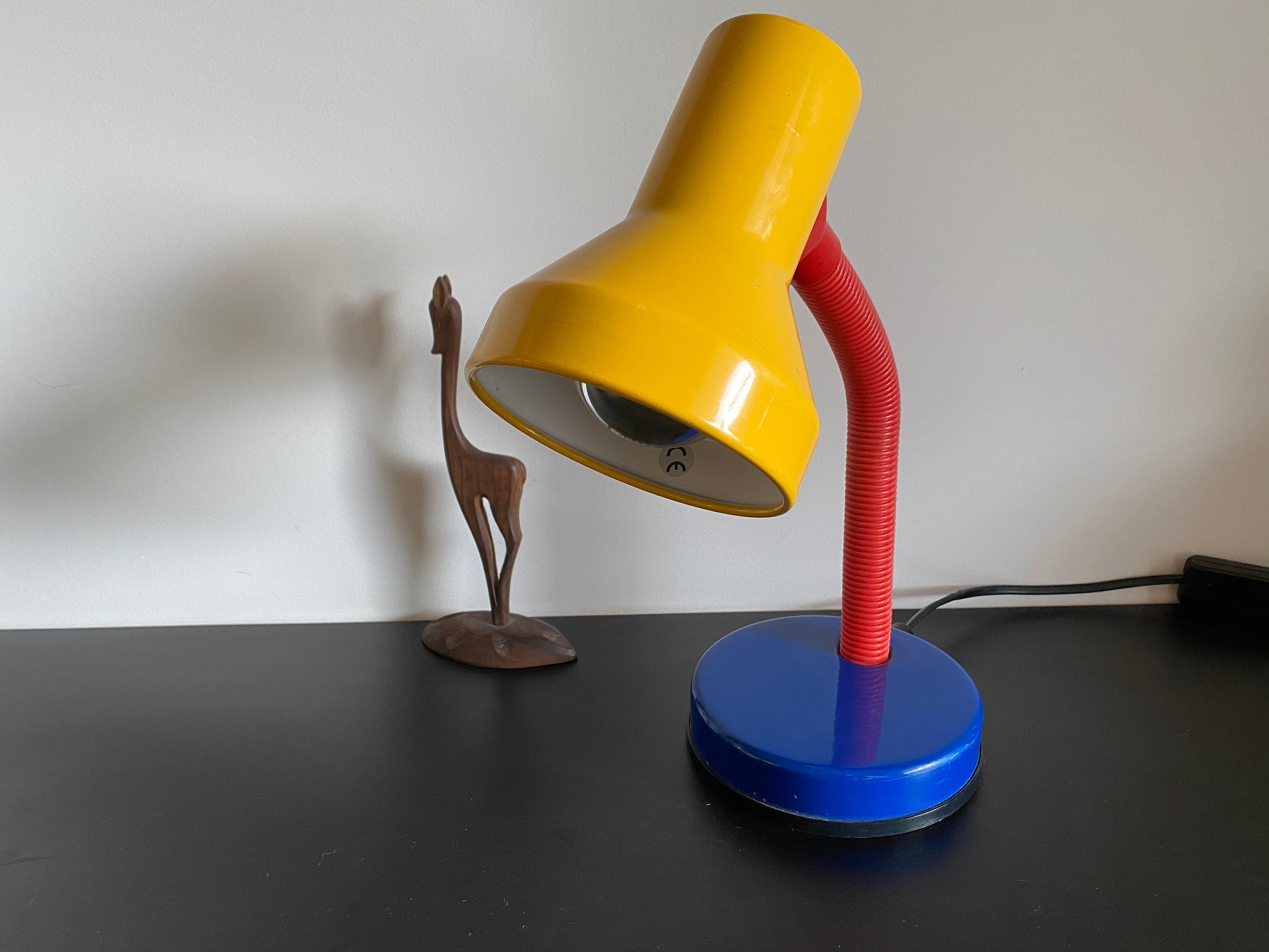 Memphis Style Lampe Bureau Vintage Années 1980 Enfants Milano Sottsas Primary Colors Lamp Bedside Ch