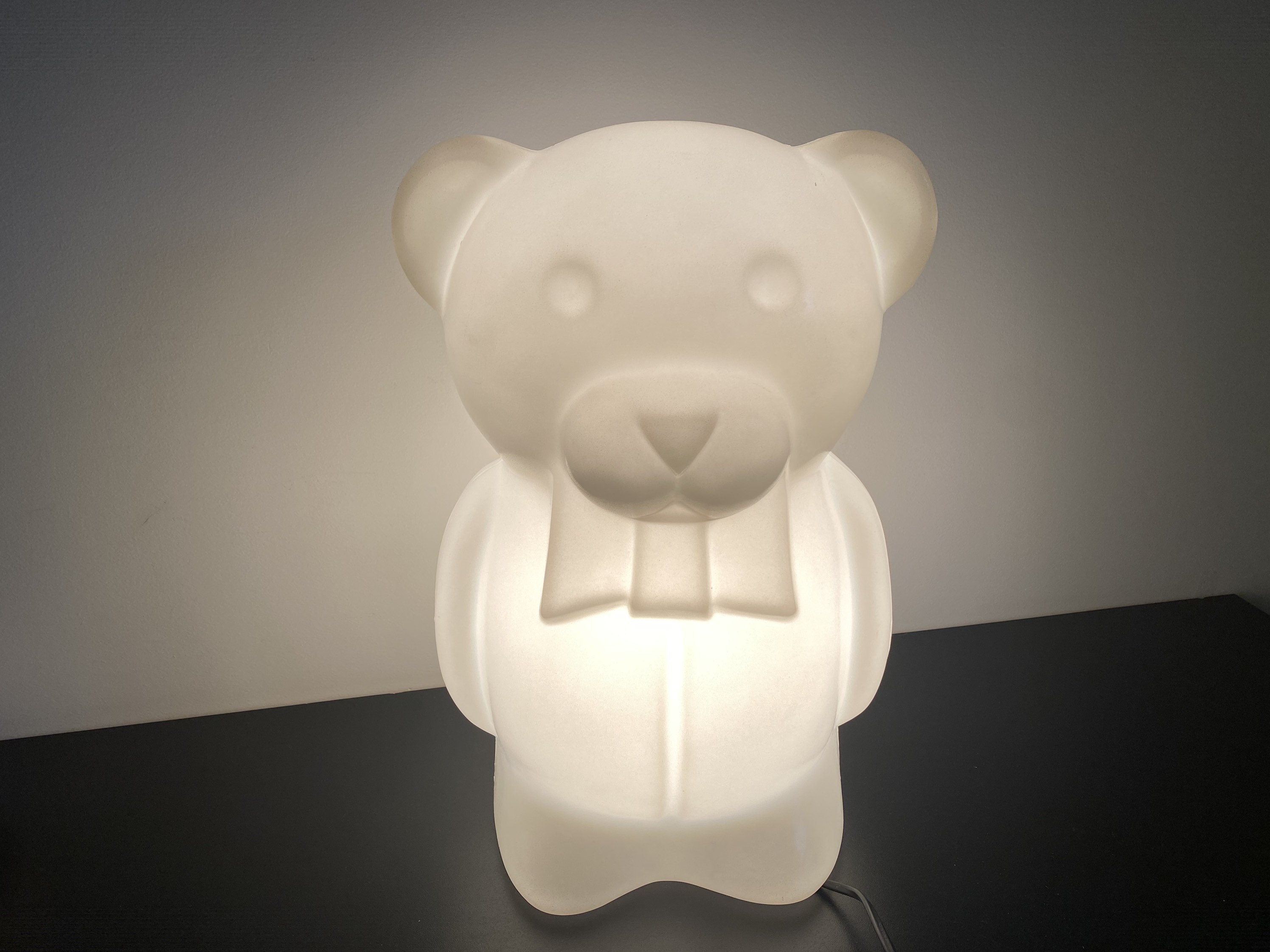 Lampe Ourson Xl Plastique Blanc Translucide Chambre Enfant Vintage 1980 Plus Fabriquée Discontinued 