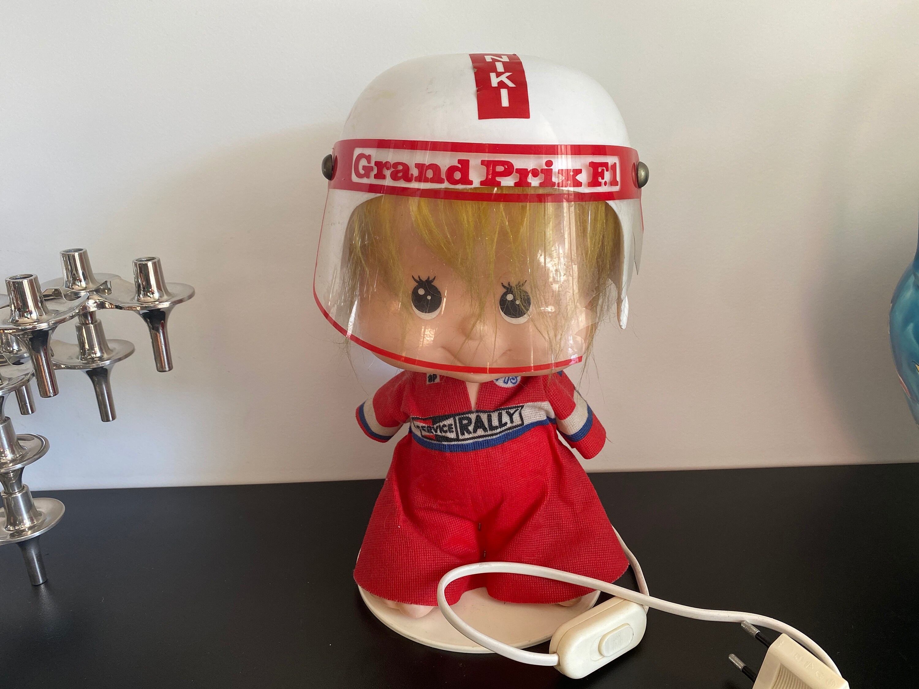 Lampe Nuovo Linea Nliz Niki Fomula 1 Plastique Vintage 1970 Lampe Chevet Enfant Office Pop Fun Nosta